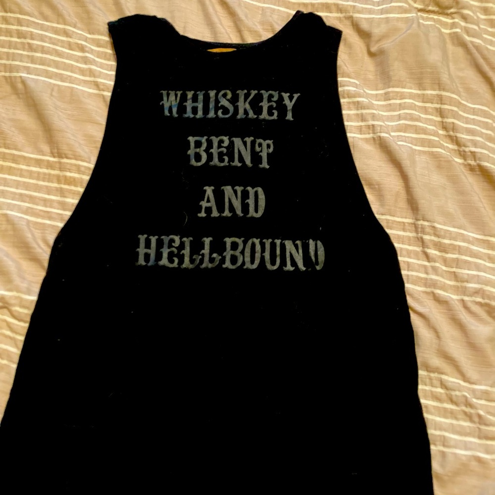 Tank top-whiskey bent and hell bound